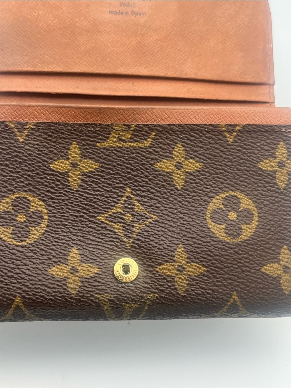 Louis Vuitton Vintage Brown/Gold Monogram Zip Around Snap-Closure Wallet - Picture 5 of 11